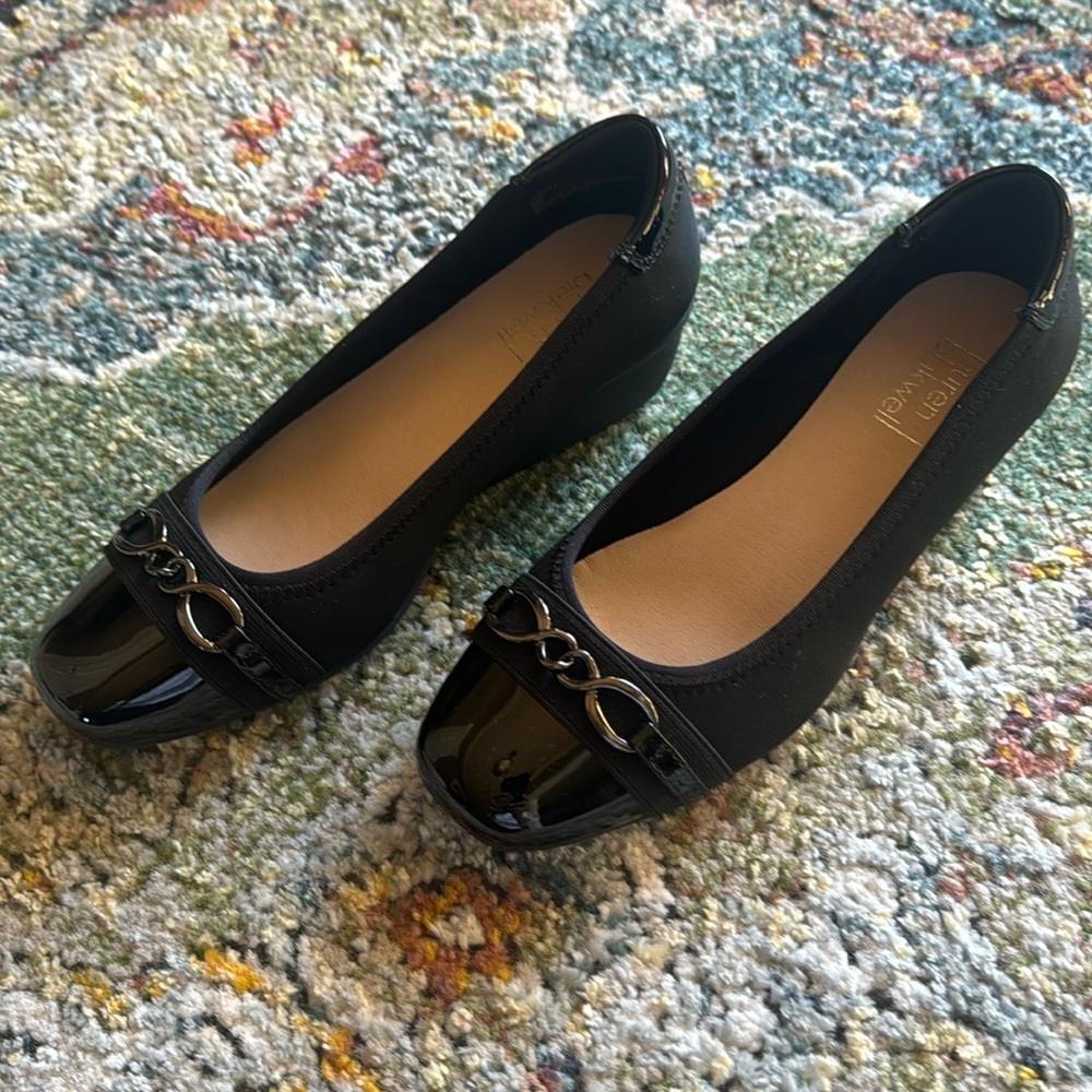 LAUREN BLAKWELL BLACK SHOES IN SZ 7 MEDIUM…WORN ONE TIME…LIKE NEW!!!